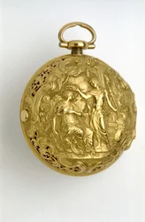 Reloj de cilindro de oro con repetición de cuartos por George Graham, 1744